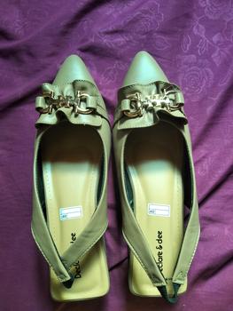 Product Review of Declare&Dee Heels Blok Wanita Pitaloka Square Toe High 3 CM Black Karet Belakang Best Seller Shoes flat  shoes from 🌲** 1