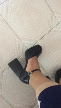 Product Review of (Phúc Minh) GIẦY Cao Gót Nữ Bít Hậu Trơn Chất Liệu Da Mờ Mũi Vuông 10 phân (Phom rộng) Shoes giàycaogót DéP giay cuoi bup Women giay  7 from N**c A** 1