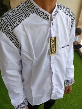Product Review of Baju Koko El Rumi Araseo Lengan Panjang Kombinasi Batik Putih Kain Katun - Pria, Muslim from m**i 2