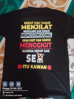 Product Review of Kaos Dekat Gak Harus Menjilat Gak Bahaya Ta Premium Katun Combed Distro 24s Nyaman from u**6 0