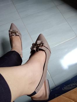 Product Review of Declare&Dee Heels Blok Wanita Pitaloka Square Toe High 3 CM Black Karet Belakang Best Seller Shoes flat  shoes from R**y 1