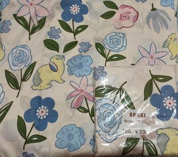 Product Review of Sprei center SPREI UKURAN 200X200 TINGGI 20 CM  Homemade Sudut Karet Set Sarung Bantal dan Sarung guling Kain Benang Seprei from h** ** 0