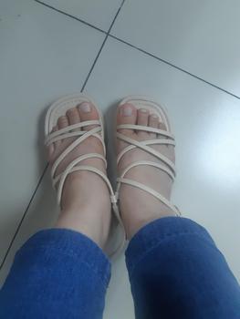 Product Review of EROSSKA - Giày sandal nữ đế xuồng dây quai mảnh cao 6cm màu nude - SB014 from u**8 0