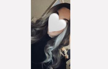 Product Review of JBEXTENSION【UK】25 Inches Long Curly Dark Brown With Grey Meches Hair Wig LOLA from Y**n 0