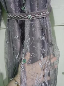 Product Review of Julissa Dress Free Outer Brokat Tille Mutiara Rompi Kondangan Gamis Pesta Polos from a**a 2