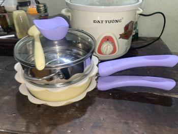 Product Review of Bộ Nồi Chảo Đá Hoa OKBY 16cm Men Đá Chống Dính Kèm Xửng Hấp Nấu Đồ Ăn Dặm Cho Bé Tặng Thìa Silicon from P**n T** H** 0