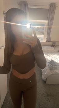 Product Review of Ribbed long sleeve seamless gym set from 𝐀**𝐚 🍒**🐆 0