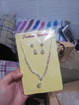 Product Review of Abby&Co. Water Drop Necklace Clavicle Chain Delicate Claw Chain Necklace and Earring Set from A**e M** ** 0