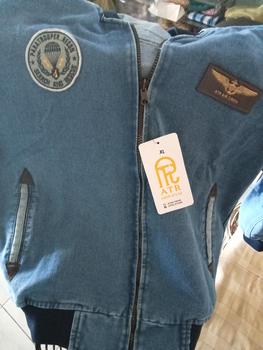 Product Review of JACKET BOMBER JEANS CAP KULIT PRIA DAN WANITA panjang motif jaket  casual  tebal cowok  distro from 𝙴**0 0