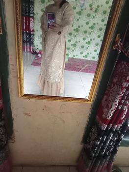 Product Review of Gamis terbaru Brokat  Motif tile bordir SABRINA DRESS elegan simple cantik ukuran L XL XXL JUMBO from M** m**🌺 2