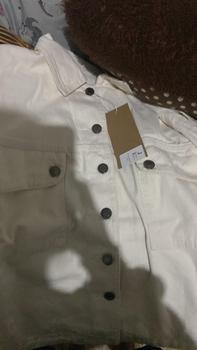Product Review of JINISO Jaket Crop Jeans Oversize Pocket Khaki from l**🦋 0