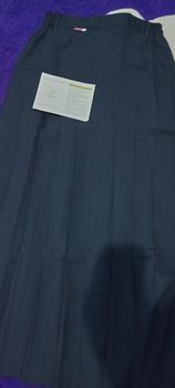 Product Review of Seragam SMP Rok Panjang Rempel Bawah Pinggang Biru - Seragam Sekolah - Rok Rempel - Rok SMP from k**o 0