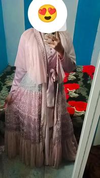 Product Review of Ghalya Dress Versi 2 Satin Silk Lapis Tile mix brokat Payet || RONAACHRISS from ا**ة ا**ة ❤**🔥 0