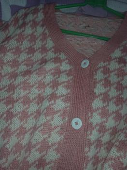 Product Review of Cardigan Houdstooth Autumn Semi Crop Outer Sweater from r**a 1
