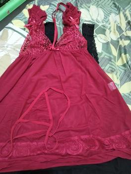 Product Review of [Red Pink] Lingerie Dress Fit Hitam Big Jumbo Size Baju Tidur Daster Jumbo Wanita Premium X3P from A**n 0