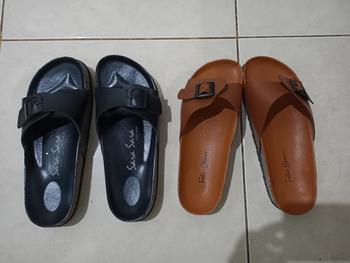 Product Review of Sandal Wanita Casual Sandal Slop Kulit Sol Puyuh Kekinian Model Birken Single Strap Single Sendal from y**i 0