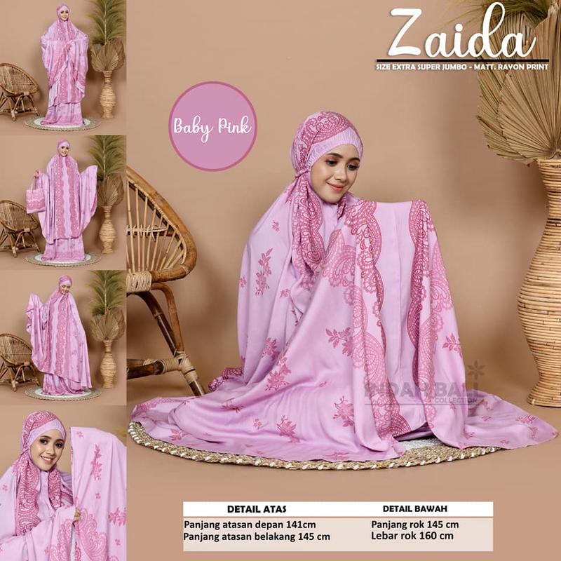 Mukena Zaida Extra Jumbo                                           Rekomendasi Inspirasi Model Mukena Lebaran Adem Dingin Jumbo 2in1 2 in 1 Polos Premium Terbaru 2022 Aesthetic TiktokShop
