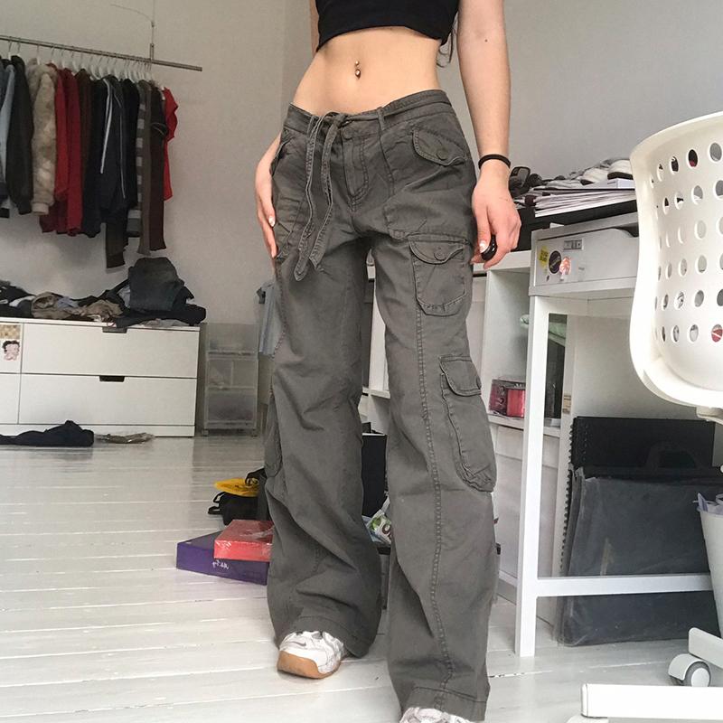 Grey cargo jeans