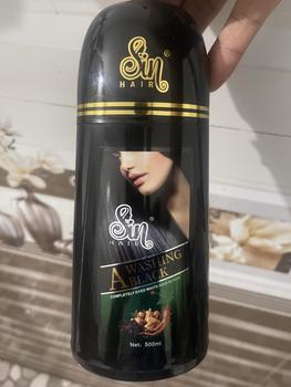 Product Review of Dầu gội nhuộm ĐEN tóc 500ml, dầu gội nhuộm tóc thảo dược Sinhair Nhật Bản chính hãng,  lên màu nhanh chỉ sau 9 phút Đổi Màu Tóc Nữ daugoiphub acthaoduoc from Q**g T**n 0