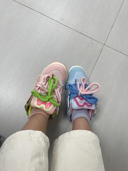 Product Review of (tăng 1sz)Giày thể thao nữ Sneaker Retro Đế Dày Thời Trang đa sắc màu Shoes Đế Bằng Jean Nhung from T** N** ** 2