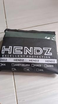 Product Review of Jas Hujan Ponco Anti Rembes Original HENDZ Mantel Hujan Pria Wanita Bahan PVC Karet Tebal Kuat Elastis Tahan air Dapat digunakan kembali Biru Cream Hijau Merah from y**a 1