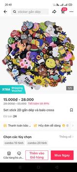Product Review of Set stick 2D gắn dép và balo cross from T**🍀 0
