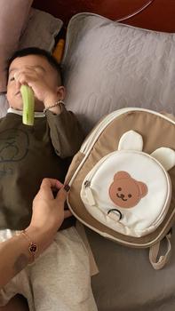 Product Review of Balo Đi Học Gấu Thỏ Style Hàn Cho Bé Dễ Thương, Kèm Dây Chống Đi Lạc Cho Bé Kem from H**n N**m 0