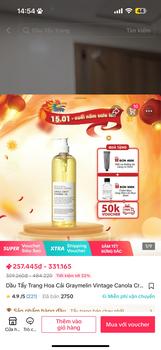 Product Review of Dầu Tẩy Trang Hoa Cải Graymelin Vintage Canola Crazy Cleansing Oil Phù Hợp Da khô, Thiên khô from Đ** D** 0