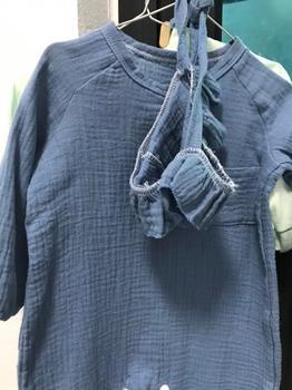Product Review of [Kèm mũ] Bodysuit dài tay cho bé Đính Gấu, body dài tay cho bé gái bé trai chất Tăm gân mẫu quần áo sơ sinh 0-12M Jumpsuit Kem from M** M** 3