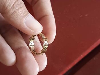 Product Review of A&K Rings  LUCKY Charm rings Money Catcher Coin Stainless Charm ring for women hypoallergenic from №**💜 1