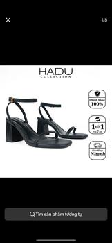 Product Review of [Form nhỏ tăng size] Giày Sandal Gót Vuông 7P Quai Ngang Dây Mảnh HADU M7119 Da Vân Cao Cấp, Bảo Hành 12T DéP Nữ Shoes from L**h T**6 0