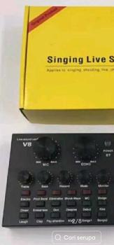 Product Review of Soundcard V8 Lengkap Ori V8 Sound Card Microphone Webcast Live External Sound Card with Personal Entertainment Streamer for Phone Computer Sound Card V8 Audio Soundcard New from M**n 0