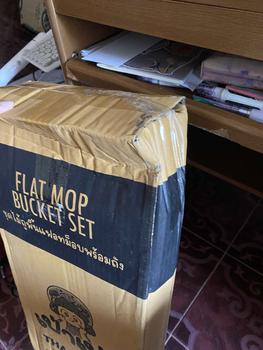 Product Review of สินค้าพร้อมส่ง ไม้ถูพื้นขนาด 42 ซม.+ถังน้ำพับได้+ผ้า6ผืน ไม้ถูพื้น   สําหรับทําความสะอาด from s**1 1