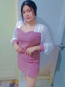 Product Review of ชุดเซตผ้าวูลเวฟ เสื้อแขนยาวผ้าซีฟองอกทรงหัวใจ+กางเกงกระโปรงแต่งกระดุมไม้ (F72,F73) A2083 from M**2 1
