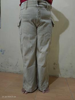 Product Review of HANDS UP - JINISO Cargo Baggy Celana Jeans Wanita Highwaist from e**i 1