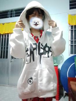Product Review of Áo nỉ hoodie form rộng tay bồng phối vai Nữ Top Women in 2 mặt - Chữ Chảy from d** 1