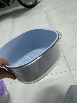 Product Review of Bộ Thau Rổ Vuông Inochi Kitchen 23/27cm - Rửa Rau, Bảo Quản Thực Phẩm, Tiện Lợi, An Toàn, Kháng Khuẩn from L**e 0
