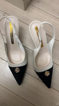 Product Review of Giày cao gót đẹp 8p, giày nữ quai hậu mũi nhọn khoá hoa da nỉ nhung siêu bền đẹp DéP Shoes from M** L**h 0