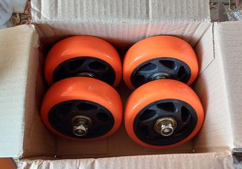 Product Review of ( ซื้อ 1 แถม 1 ) ลูกล้อยูริเทน ล้อรถเข็น ขนาด 3/4/5 นิ้ว พร้อมลูกปืนและท่อเพลา ลูกล้อ from T**k 0