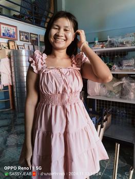 Product Review of เดรสมินิแขนตุ๊กตาสาวอวบใส่ได้ เดรสสาวอวบ อกถึง45 เดรสคลุมท้อง เดรสน่ารัก Clothing Women Dress ผู้หญิง เสื้อผ้า เสื้อ  งานแต่ง มินิเดรส from K**y 3