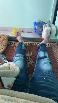 Product Review of Quần jean nam boy phố thêu lá phong đỏ bản 4 cúc HOT NEW Menswear Pants from q**y 0