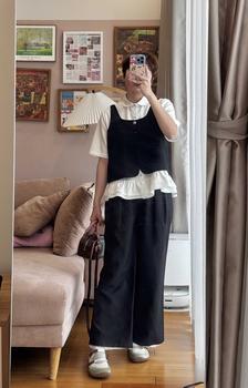Product Review of LA EM | Quân Tana - quân suông nữ chất liệu cao cấp vải không nhăn, mềm mịn dứng dáng, phối ren. from S**r 0