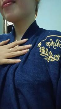 Product Review of Handuk Kimono Set custome bordir nama depan belakang seserahan dan kado pernikahan Hadiah Handuk Wanita Dewasa Tidur Dress Pria from R**_ 2