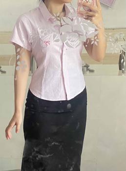 Product Review of Áo SƠ MI CHIẾT EO Buộc Nơ Có Túi Ngực Dành Cho Nữ Phong Cách Hàn Quốc - CE01 from h**n 2
