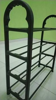 Product Review of Rak Sepatu 4 Tingkat Bahan Plastik Shoe Rack Tempat Sandal Bongkar Pasang Portable from n**n 0