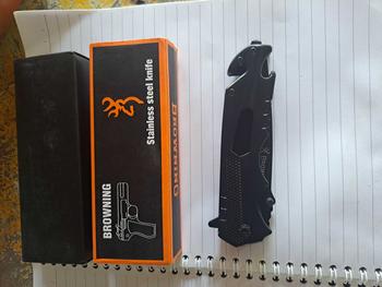 Product Review of [fast shipping] มีดพับพกพา BROWNING มีดปอกผลไม้ มีระบบดีดใบมีด มีที่เปิดขวดน้ำได้ อุปกรณ์ทำอาหารในป่า แคมป์ปื้ง เดินป่า from p**e 0