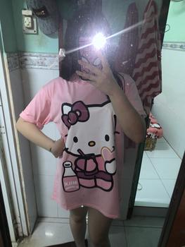 Product Review of TRENDYBOUTIQUE- ÁO PHÔNG CỘC HỒNG HỌA TIẾT MÈO from 𝗕**𝗵 𝗦** 𝗸** ྀ** 0