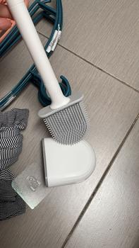 Product Review of Bàn Chải Nhà Vệ Sinh Gắn Tường, Bàn Chải Silicon Đầu Phẳng, Chất Tẩy Rửa Nhà Vệ Sinh, Bộ Bàn Chải Làm Sạch Nhà Vệ Sinh, Phòng Tắm from T**p 1
