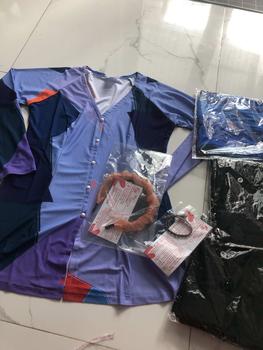 Product Review of Áo Bà Ba Dài Tay Cổ Tim Cách Tân Hoa Văn Sặc Sỡ Chất Thun Co Giãn Có Nút Cài Áo Đi Chùa Đi Chơi Tết from N**n P** 8**9 0