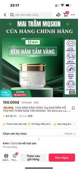 Product Review of [M Q SKIN ] KEM CAO NÁM ĐÊM 15g HỔ TRỢ MỜ THÂM NÁM TÀN NHANG  Nữ Skincare Làm Đẹp Da from Ú**n 0